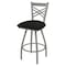 Holland Bar Stool Co 25" Swivel Counter Stool, Nickel Finish, Canter Espresso Seat X820 - alternate 1